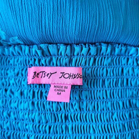 Betsey Johnson Beach Shift Mini Dress sz M Blue - Picture 6 of 7